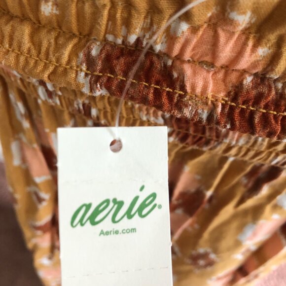 Aerie Yellow & Orange Patterned Maxi Dress With Braided Halter Neck Size XXS NWT - Picture 3 of 13